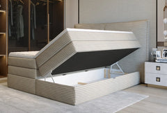 MADDEN – Lit Coffre Box Spring avec Matelas Bonnell