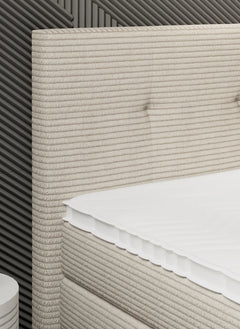 MEDINO – Lit Coffre Box Spring avec Matelas Bonnell