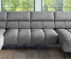 PLAZA XL – Canapé panoramique avec assise électrique – 385 x 216cm