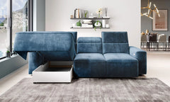 COLTON MINI – Canapé d'angle convertible avec assise électrique + coffre – 296 x 227cm