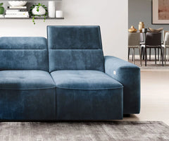 COLTON MINI – Canapé d'angle convertible avec assise électrique + coffre – 296 x 227cm