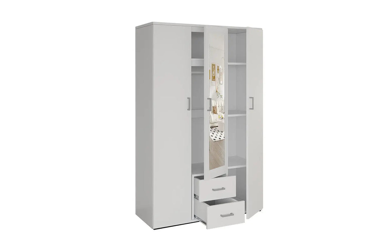 Armoire 3 portes avec miroir MARCO - 120 cm