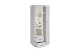 Armoire 2 portes avec miroir MARCO - 80 cm