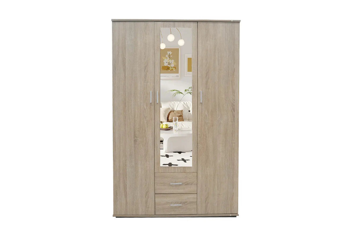 Armoire 3 portes avec miroir MARCO - 120 cm