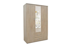 Armoire 3 portes avec miroir MARCO - 120 cm