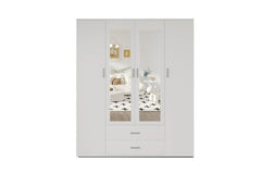 Armoire 4 portes avec 2 miroirs MARCO - 160 cm