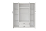 Armoire 4 portes avec 2 miroirs MARCO - 160 cm