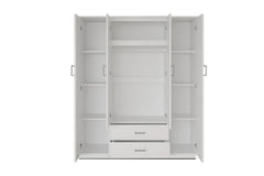 Armoire 4 portes avec 2 miroirs MARCO - 160 cm