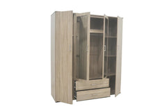 Armoire 4 portes avec 2 miroirs MARCO - 160 cm
