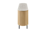 Buffet 200 cm Décor Chêne et Plateau Pierre Frittée VEKO - 200 x 45 cm