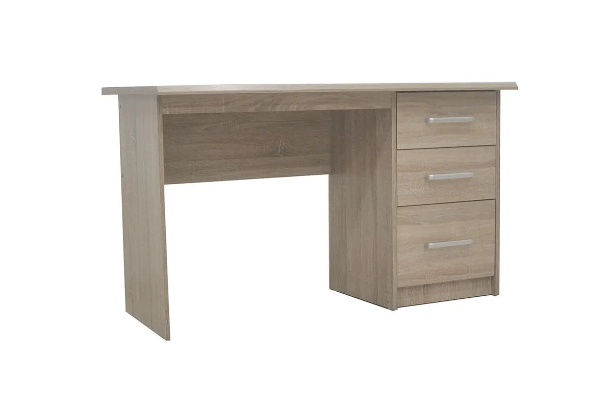 Bureau MATIS 3 tiroirs en MDF - Bureau droit 121 x 60 cm