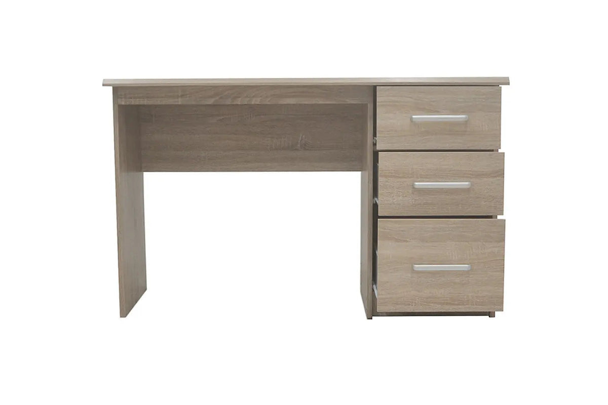 Bureau MATIS 3 tiroirs en MDF - Bureau droit 121 x 60 cm