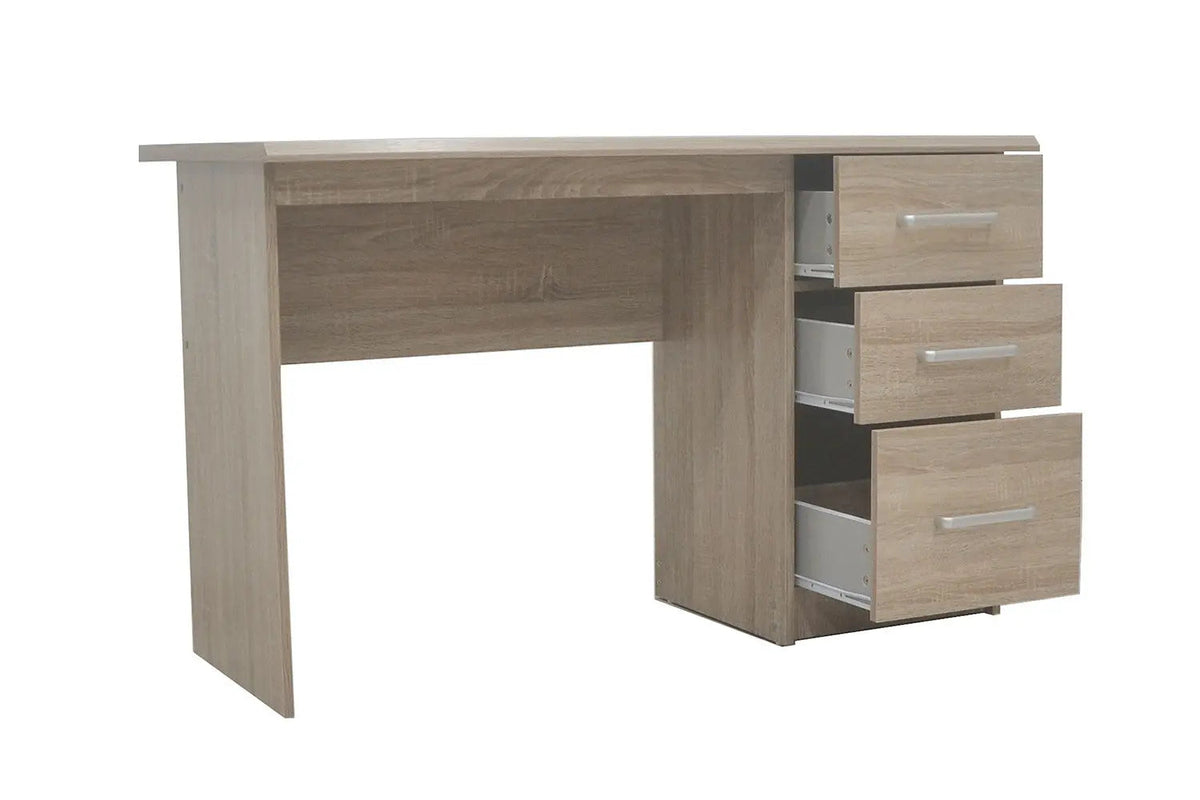 Bureau MATIS 3 tiroirs en MDF - Bureau droit 121 x 60 cm