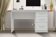 Bureau MATIS 3 tiroirs en MDF - Bureau droit 121 x 60 cm