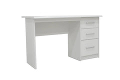 Bureau MATIS 3 tiroirs en MDF - Bureau droit 121 x 60 cm