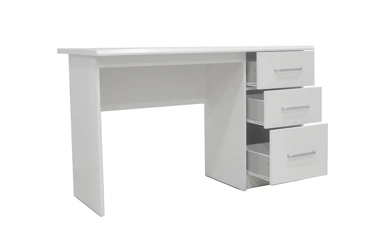 Bureau MATIS 3 tiroirs en MDF - Bureau droit 121 x 60 cm