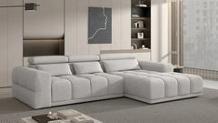 PANAMA S – Canapé d'angle convertible électrique avec coffre de rangement – 290 x 188 cm