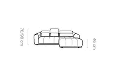 PANAMA S – Canapé d'angle convertible électrique avec coffre de rangement – 290 x 188 cm