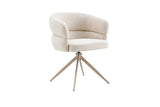 Chaise Pivotante avec Accoudoirs LEONY en Tissu - 61 x 61 cm