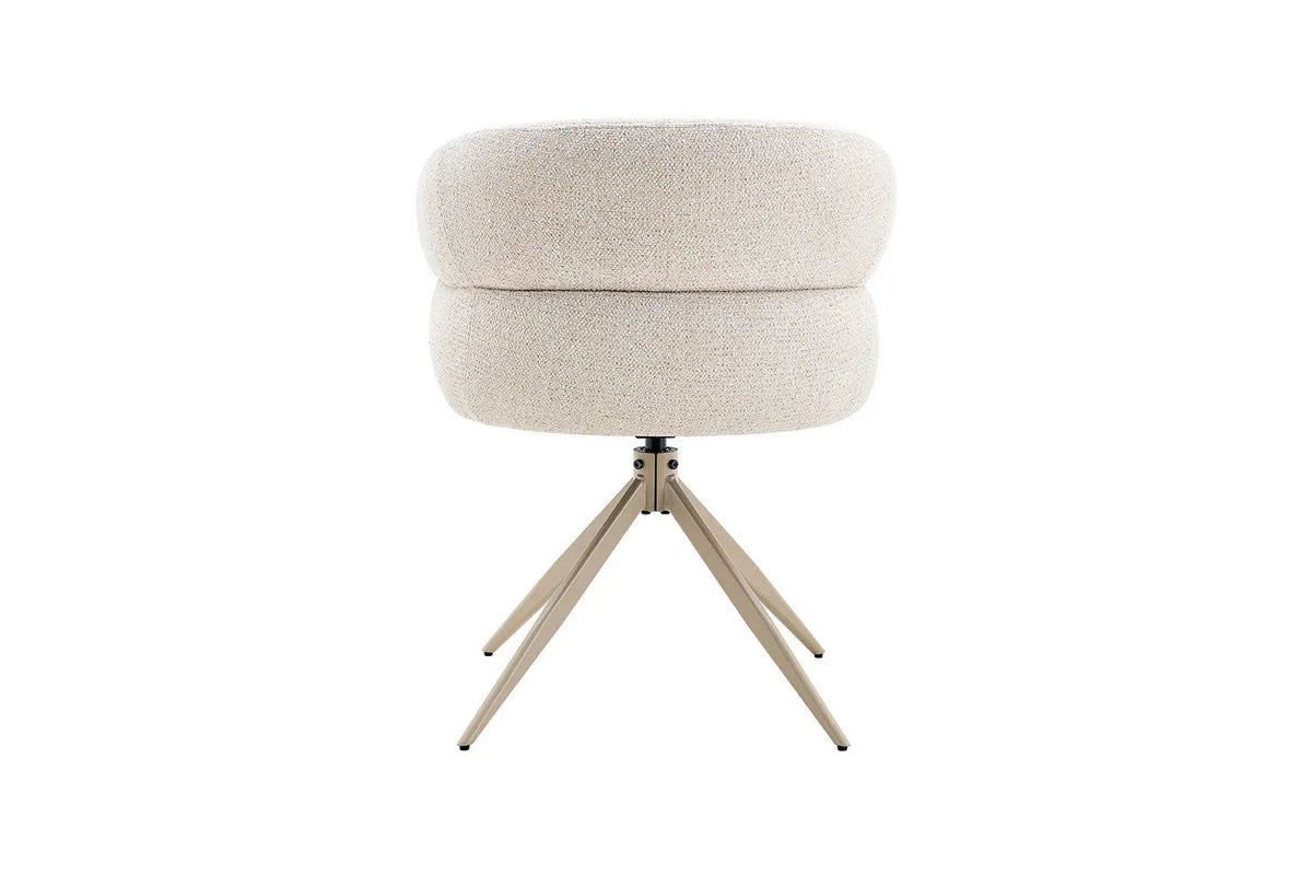 Chaise Pivotante avec Accoudoirs LEONY en Tissu - 61 x 61 cm