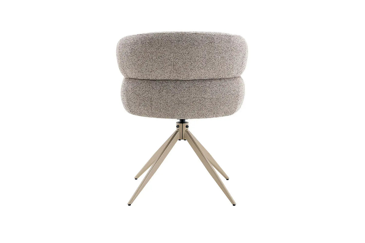 Chaise Pivotante avec Accoudoirs LEONY en Tissu - 61 x 61 cm