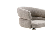 Chaise Pivotante avec Accoudoirs LEONY en Tissu - 61 x 61 cm