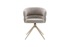 Chaise Pivotante avec Accoudoirs LEONY en Tissu - 61 x 61 cm