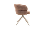 Chaise Pivotante avec Accoudoirs LEONY en Tissu - 61 x 61 cm