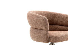 Chaise Pivotante avec Accoudoirs LEONY en Tissu - 61 x 61 cm