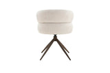 Chaise Pivotante avec Accoudoirs LEONY en Tissu - 61 x 61 cm