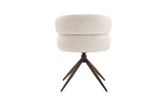 Chaise Pivotante avec Accoudoirs LEONY en Tissu - 61 x 61 cm