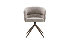 Chaise Pivotante avec Accoudoirs LEONY en Tissu - 61 x 61 cm