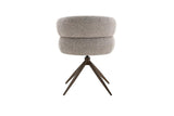 Chaise Pivotante avec Accoudoirs LEONY en Tissu - 61 x 61 cm