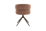 Chaise Pivotante avec Accoudoirs LEONY en Tissu - 61 x 61 cm