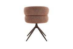 Chaise Pivotante avec Accoudoirs LEONY en Tissu - 61 x 61 cm