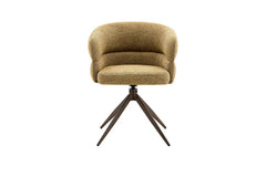 Chaise Pivotante avec Accoudoirs LEONY en Tissu - 61 x 61 cm