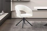 Chaise Pivotante de Salle à Manger AMBERY en Tissu - 60 x 63,5 cm