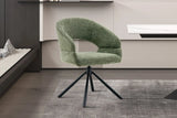 Chaise Pivotante de Salle à Manger AMBERY en Tissu - 60 x 63,5 cm