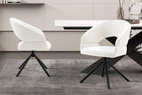 Chaise Pivotante de Salle à Manger AMBERY en Tissu - 60 x 63,5 cm