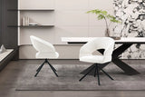 Chaise Pivotante de Salle à Manger AMBERY en Tissu - 60 x 63,5 cm
