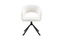 Chaise Pivotante de Salle à Manger AMBERY en Tissu - 60 x 63,5 cm