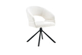 Chaise Pivotante de Salle à Manger AMBERY en Tissu - 60 x 63,5 cm
