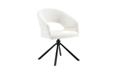 Chaise Pivotante de Salle à Manger AMBERY en Tissu - 60 x 63,5 cm