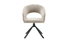 Chaise Pivotante de Salle à Manger AMBERY en Tissu - 60 x 63,5 cm