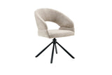 Chaise Pivotante de Salle à Manger AMBERY en Tissu - 60 x 63,5 cm