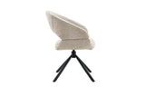 Chaise Pivotante de Salle à Manger AMBERY en Tissu - 60 x 63,5 cm
