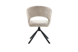 Chaise Pivotante de Salle à Manger AMBERY en Tissu - 60 x 63,5 cm