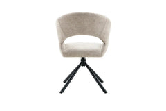 Chaise Pivotante de Salle à Manger AMBERY en Tissu - 60 x 63,5 cm