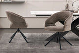 Chaise Pivotante de Salle à Manger AMBERY en Tissu - 60 x 63,5 cm