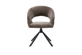 Chaise Pivotante de Salle à Manger AMBERY en Tissu - 60 x 63,5 cm
